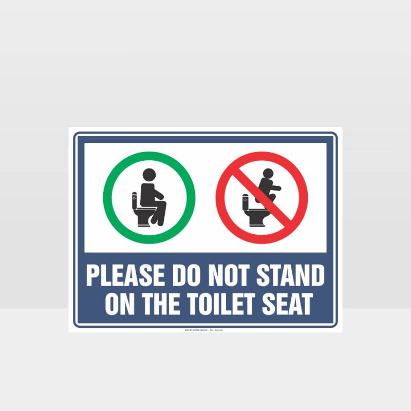 Correct Sitting Posture Toilet Sign