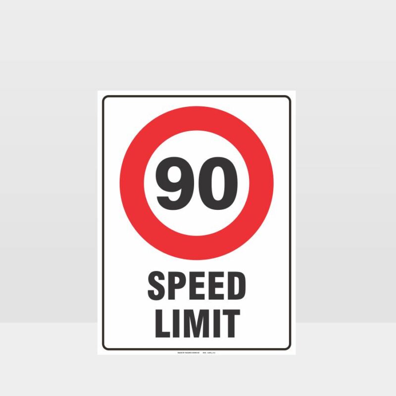 90 Km Speed Limit Sign