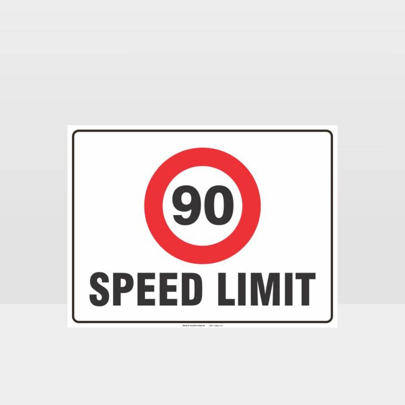 90 Km Speed Limit Sign