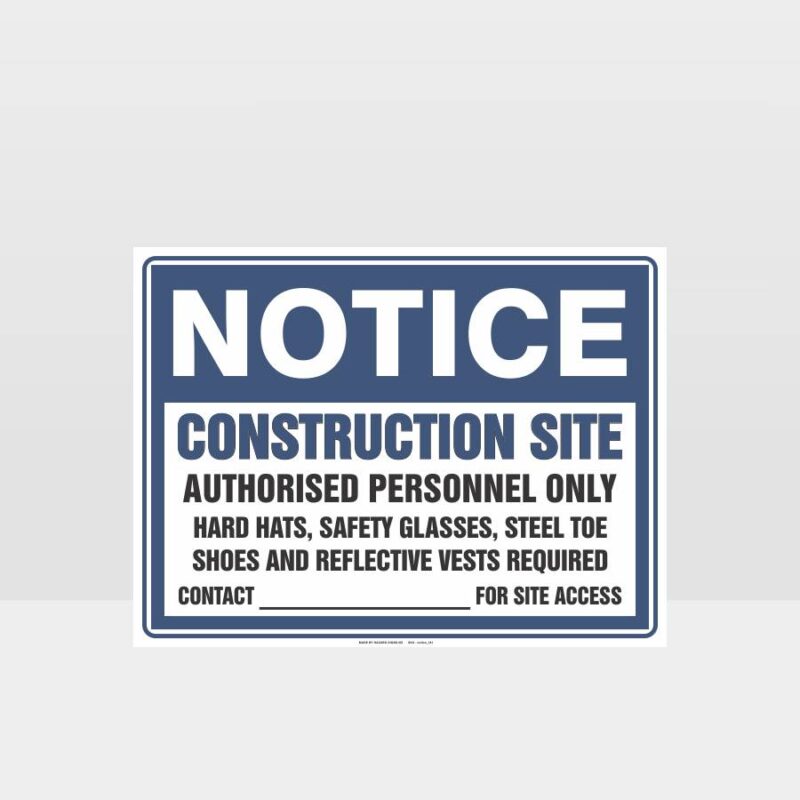 Construction Site Mandatory PPE Required Sign