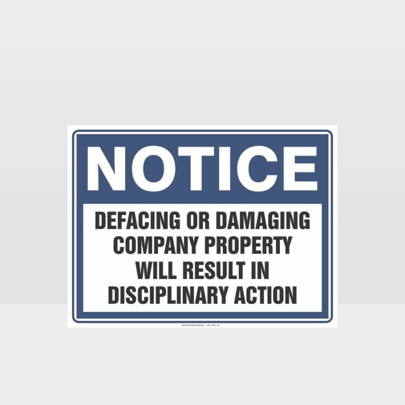 Disciplinary Action Sign