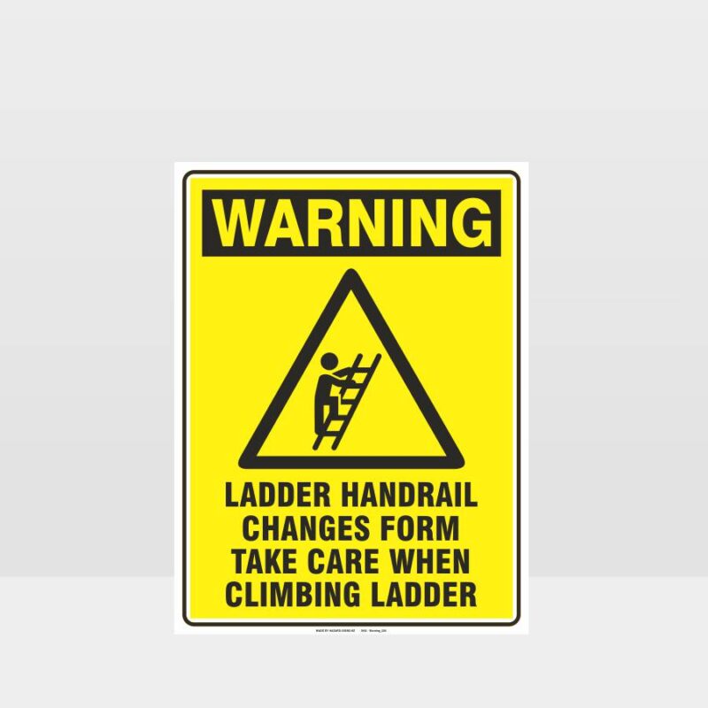 Warning Ladder Sign