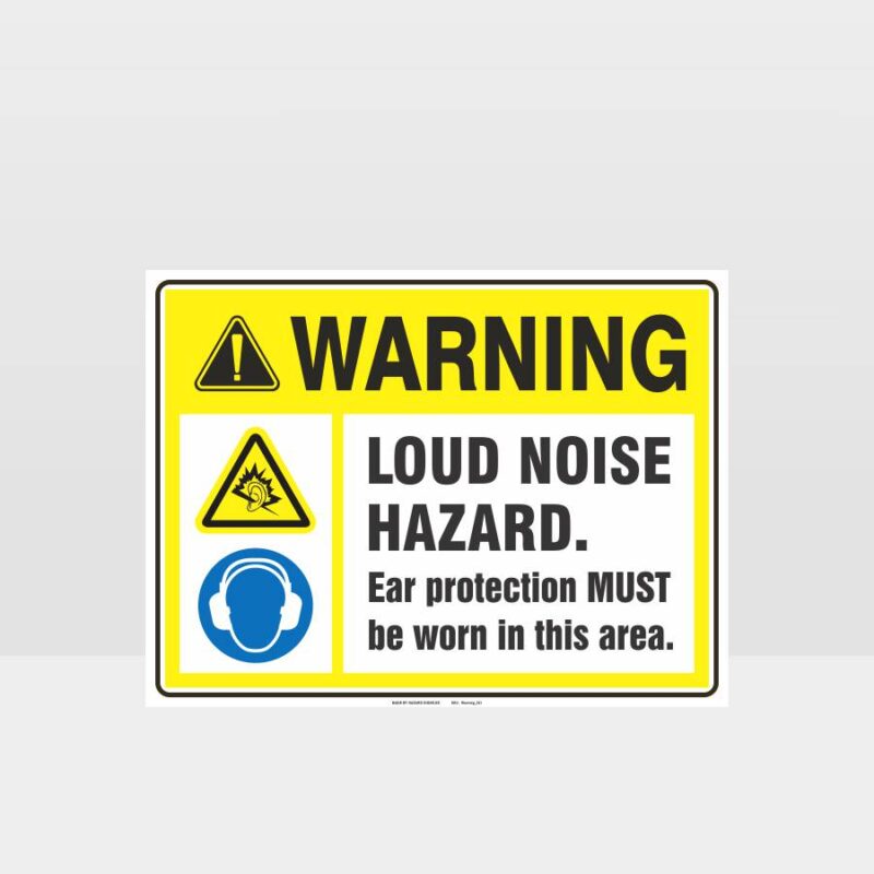 Warning Loud Noise Hazard Sign