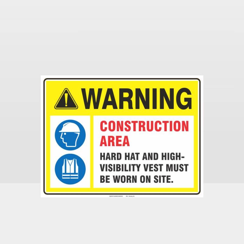 Construction Area Warning Sign