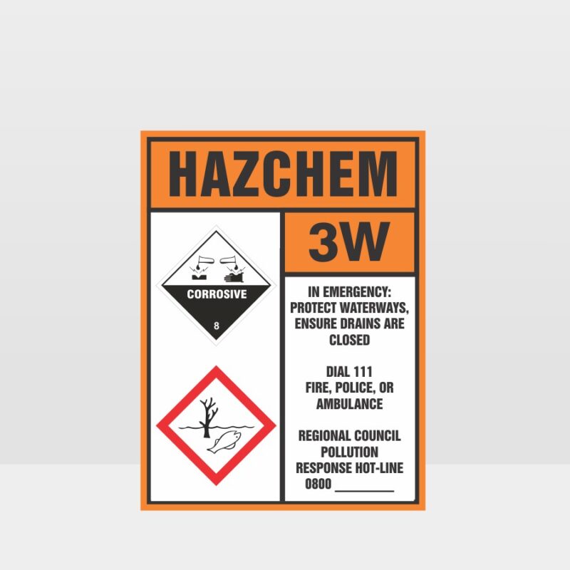 Dairy Shed HAZCHEM Sign