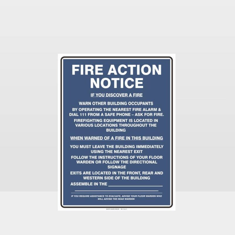 Fire Notice Sign