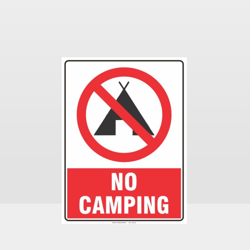 No Camping Sign