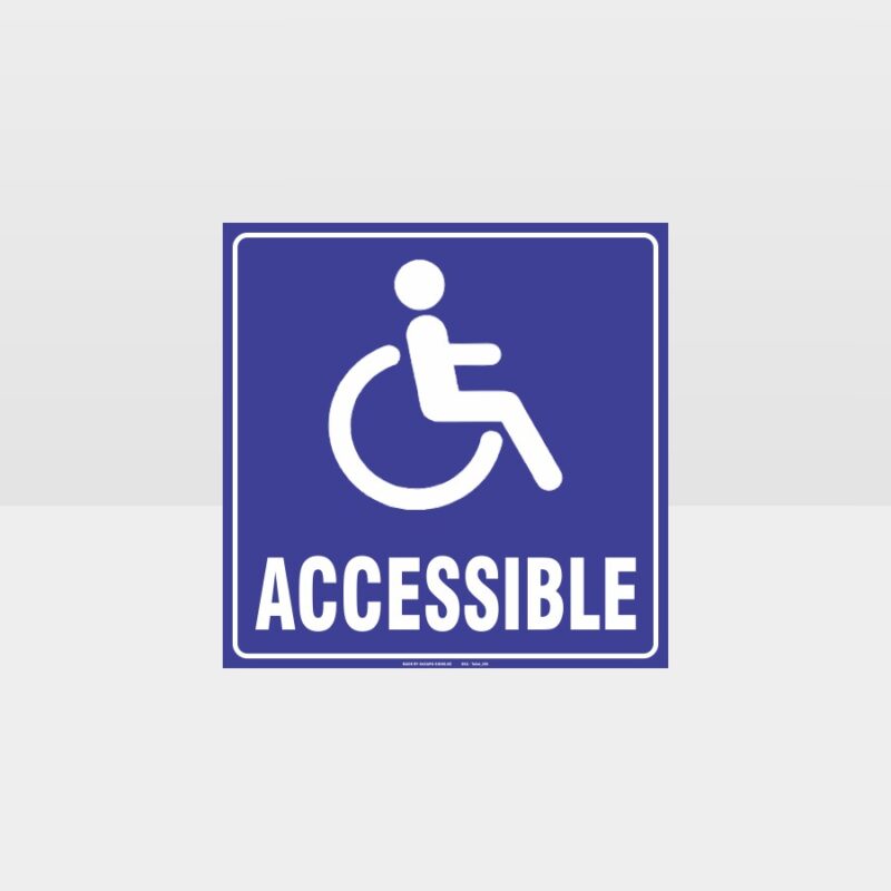 Square Accessible Toilet Sign